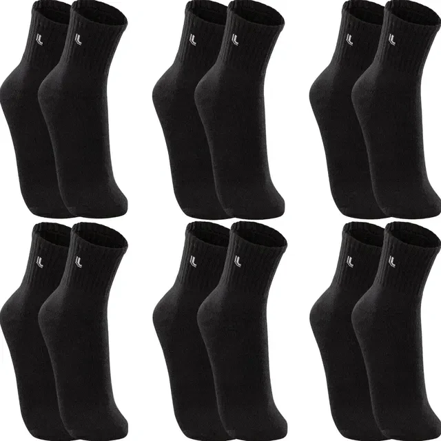 Kit 6 Pares Meias Lupo Cano Médio Esportivas Academia