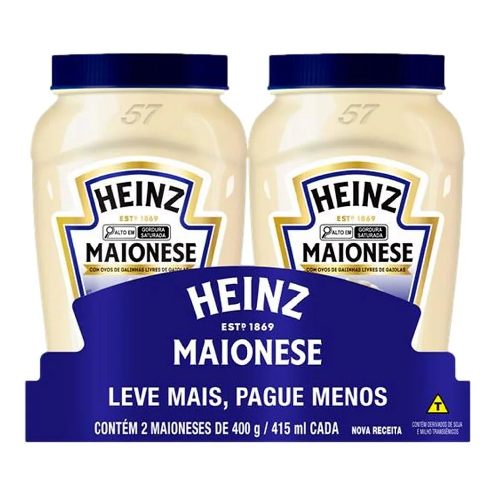 Heinz Pack Maionese Tradicional, 400G - 2 unidades