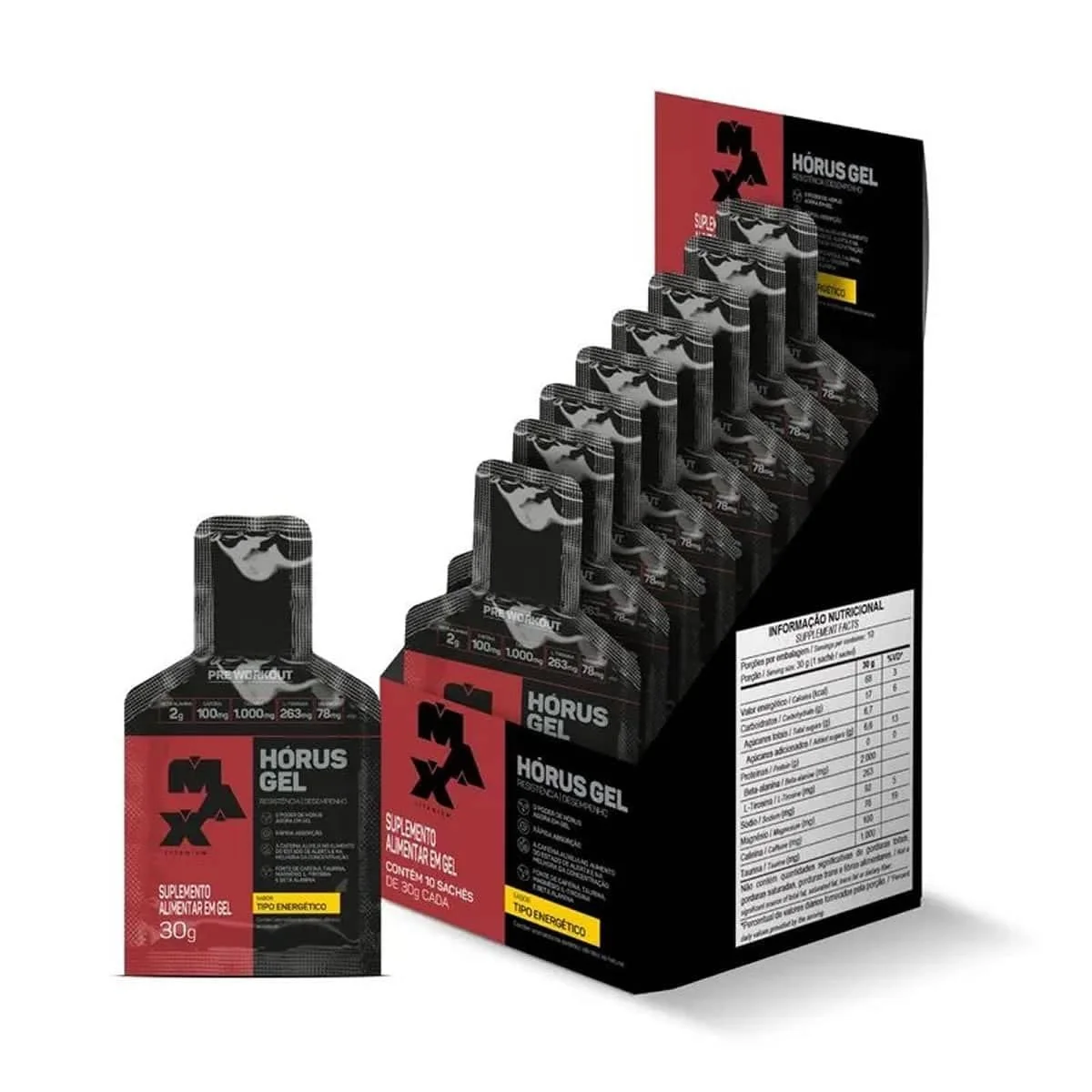 Hórus Gel Display (10 sachês 30g), Tipo Energético