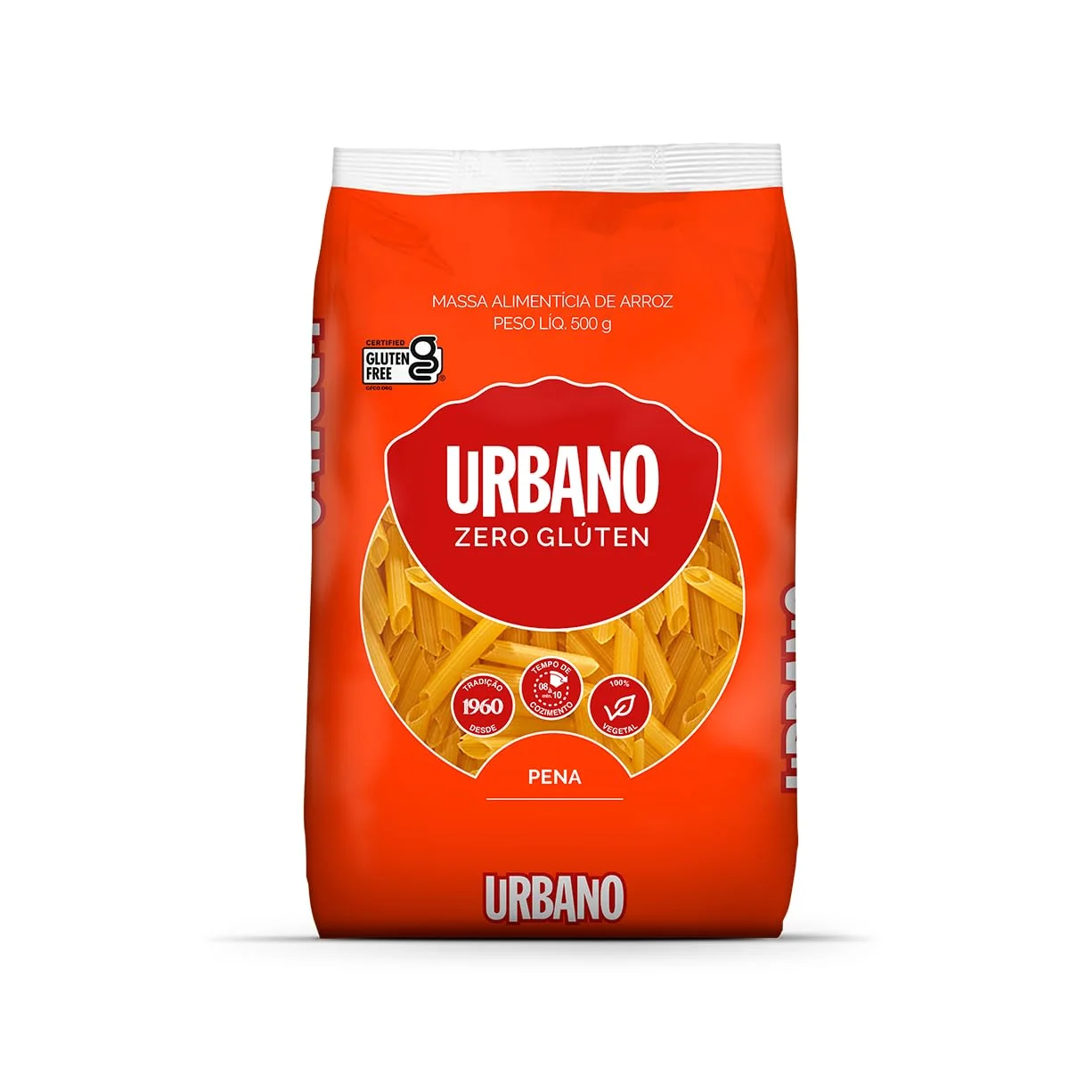 Urbano, Macarrão de Arroz, Pena, Zero Glúten - 500g