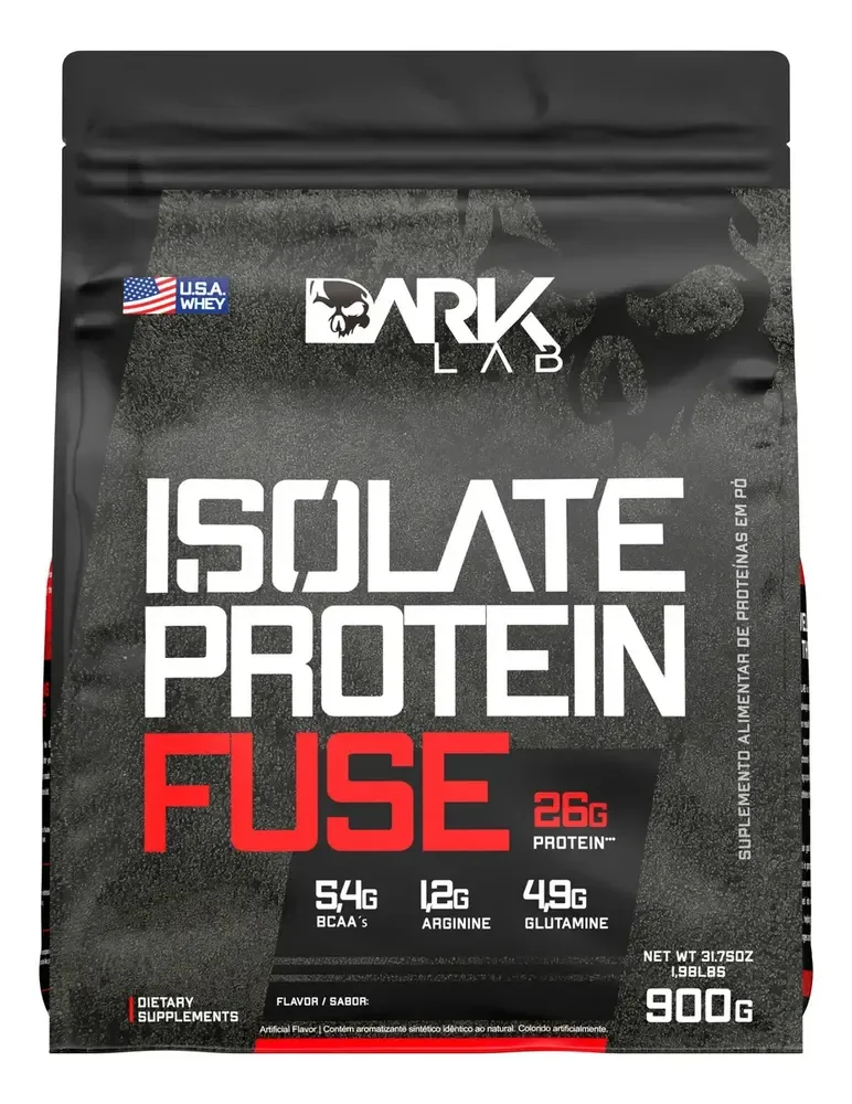 Whey Isolate Protein Fuse 900g Dark Lab Sabor Morango