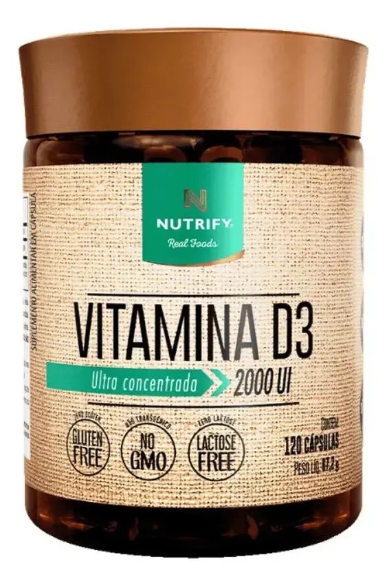 Vitamina D3 Nutrify em cápsula Sem sabor de 120 un