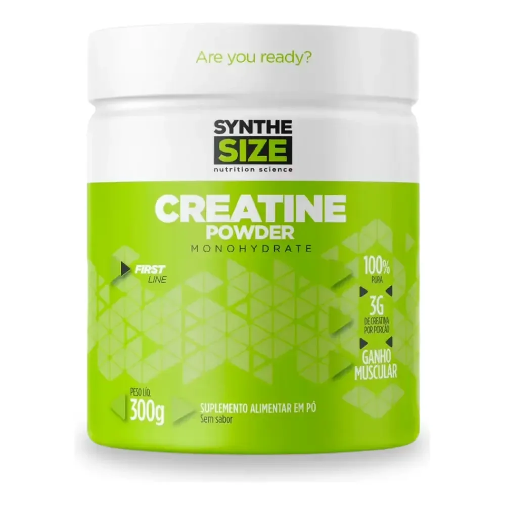 Creatina Monohidratada 100% Pura Pote 300g - Synthesize - Sem Sabor