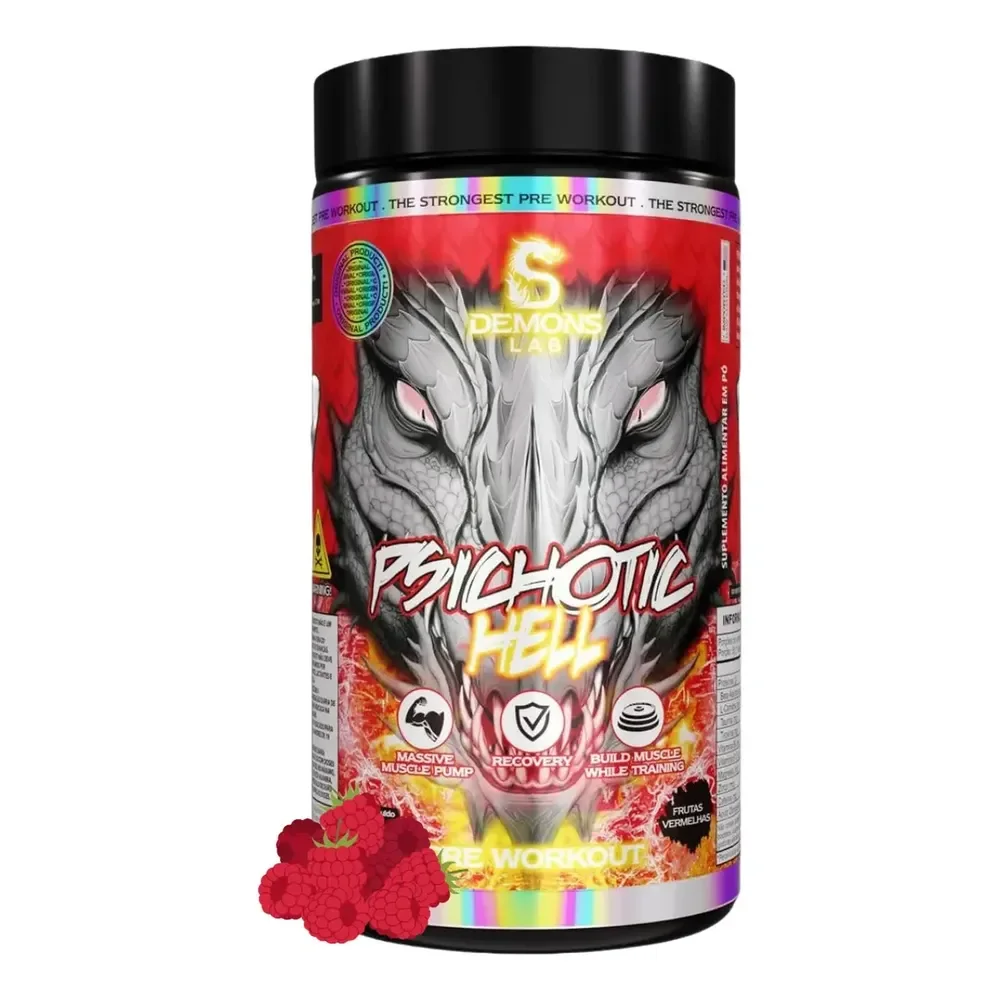 Aminoácidos Demons Lab Pré-treino Frutas Vermelhas 300g 60 Doses