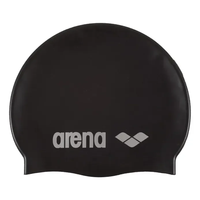 Touca De Natação Clássica De Silicone Para Adultos Arena, Cor Preta, Design De Tecido Sólido, Tamanho Único Black Liso Uni