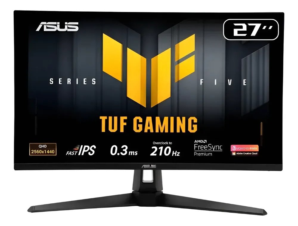 Monitor Gamer Asus Tuf Vg27aq5a 27  Qhd 210hz 0.3ms Fast Ips Preto