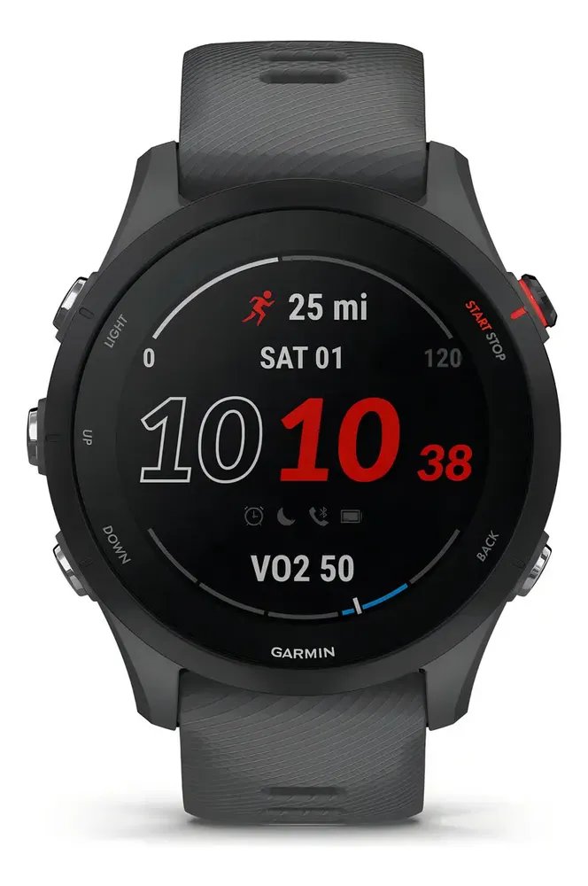 Smartwatch Garmin Forerunner 255 GPS com Monitor Cardíaco e Caixa de 46 mm Cinza Ardósia