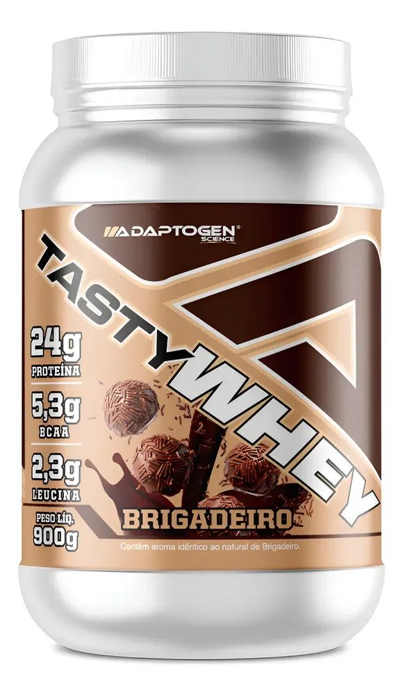 Tasty Whey Gourmet 900g - Adaptogen Science Em Pó Sabor Brigadeiro