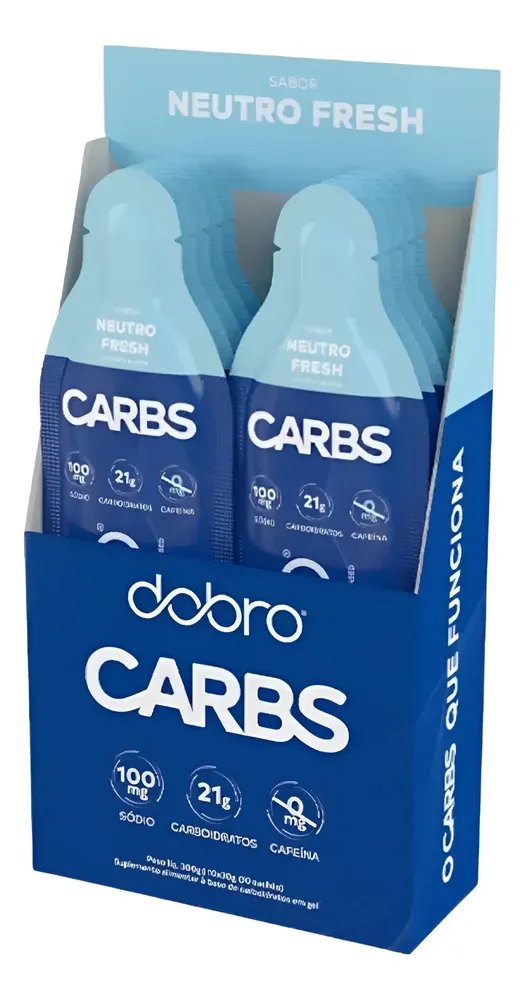 Carbs Gel Dobro Fresh 10 Sachês 30g Energia Sem Cafeína Carbs Gel Neutro Fresh 10x30g