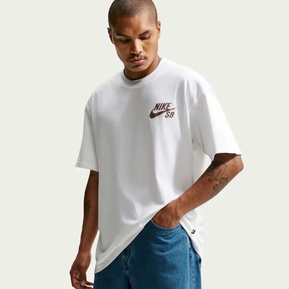 Camiseta Nike Sb Masculina Branco/marrom M