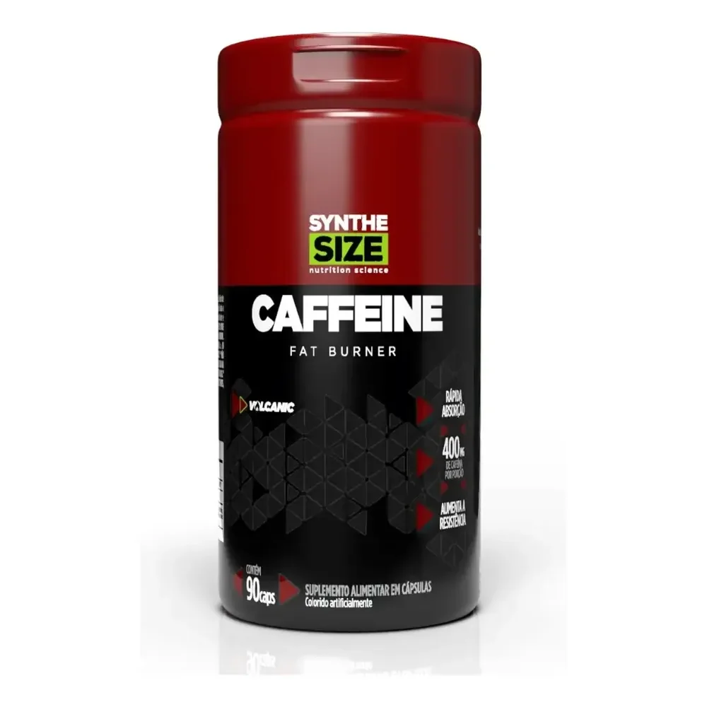 Caffeine Fat Burner Volcanic 90 Cápsulas Synthesize Sabor Sem Sabor