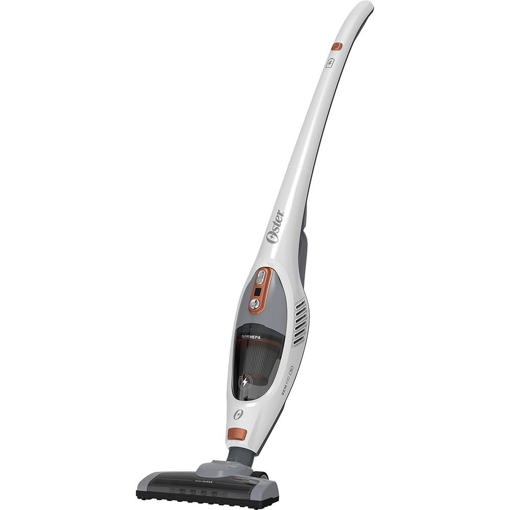 Aspirador de Pó Vertical Oster Sem Fio White Duo Clean 2 em 1, Bateria, Branco, OASP645