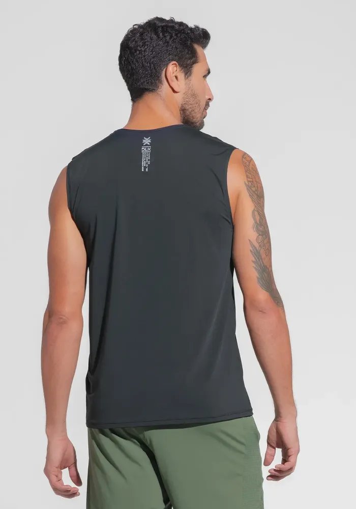Regata Fitness Masculina Dry Fit Dlk Preto M