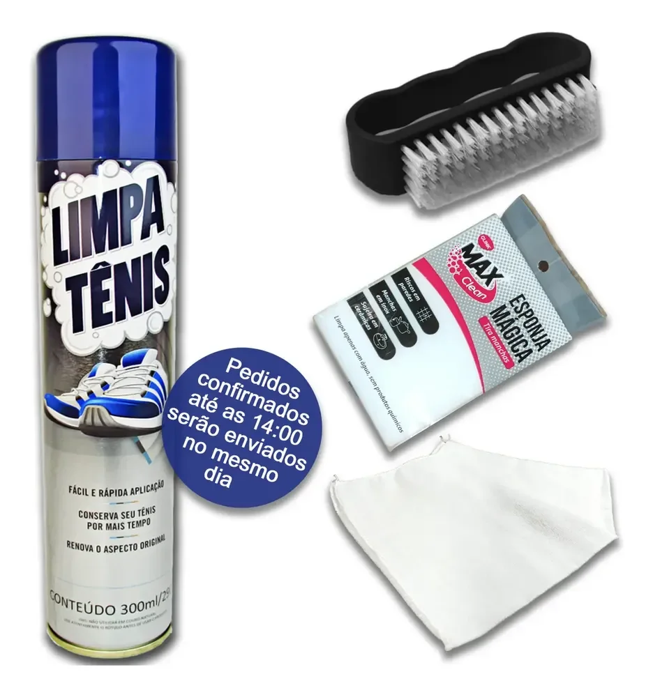 Limpa Tênis Premium Petroplus Kit Top Limpeza Profunda Cinza