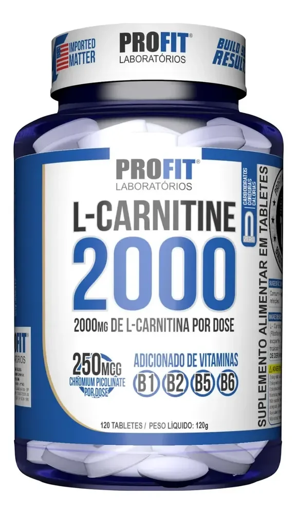 L-carnitina 2000 C/ Picolinato De Cromo 60 Tabs Sabor Sem sabor