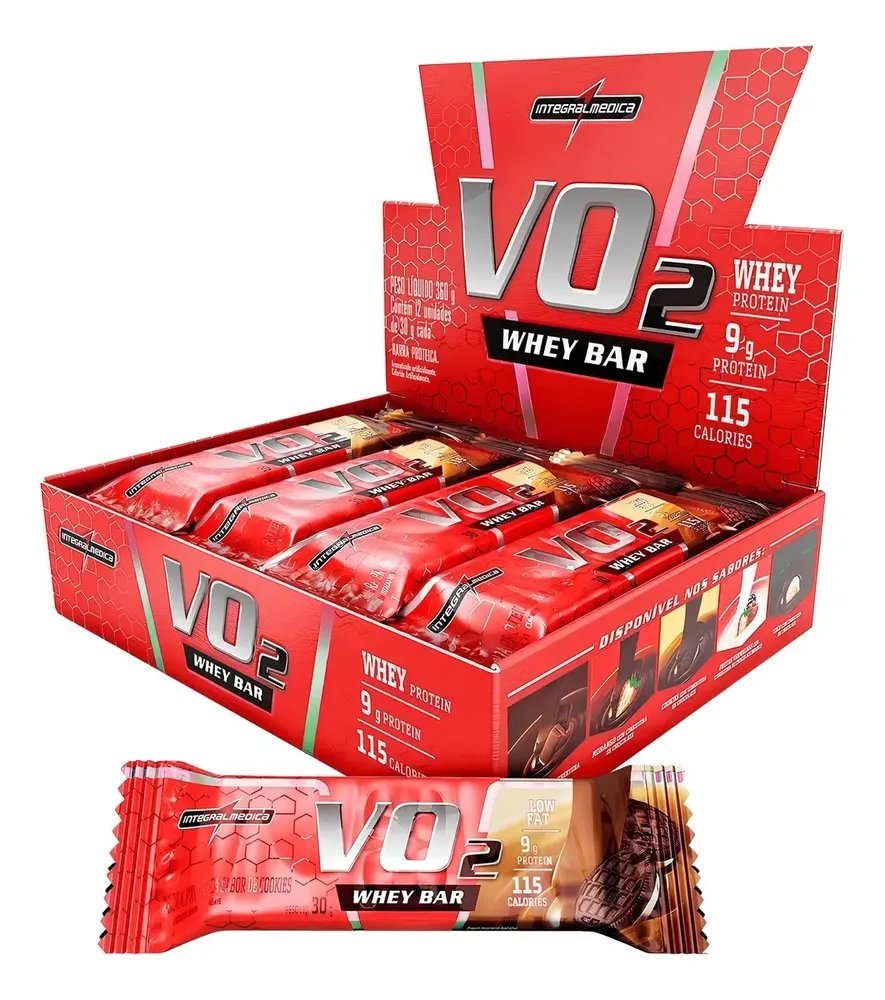 Suplemento en barra Integralmédica VO2 Proteína sabor coco 12 Unidades 30g
