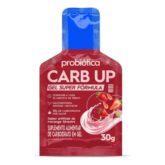 Carb Up Gel Black - Probiótica Sabor Morango