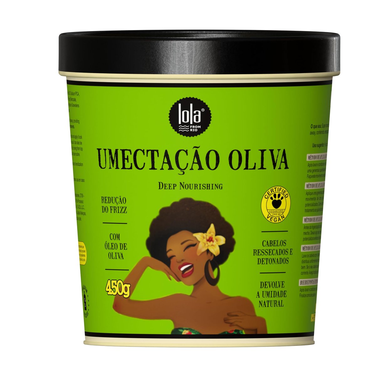 Máscara de Umectação Lola Cosmetics com Óleo de Oliva 450 g