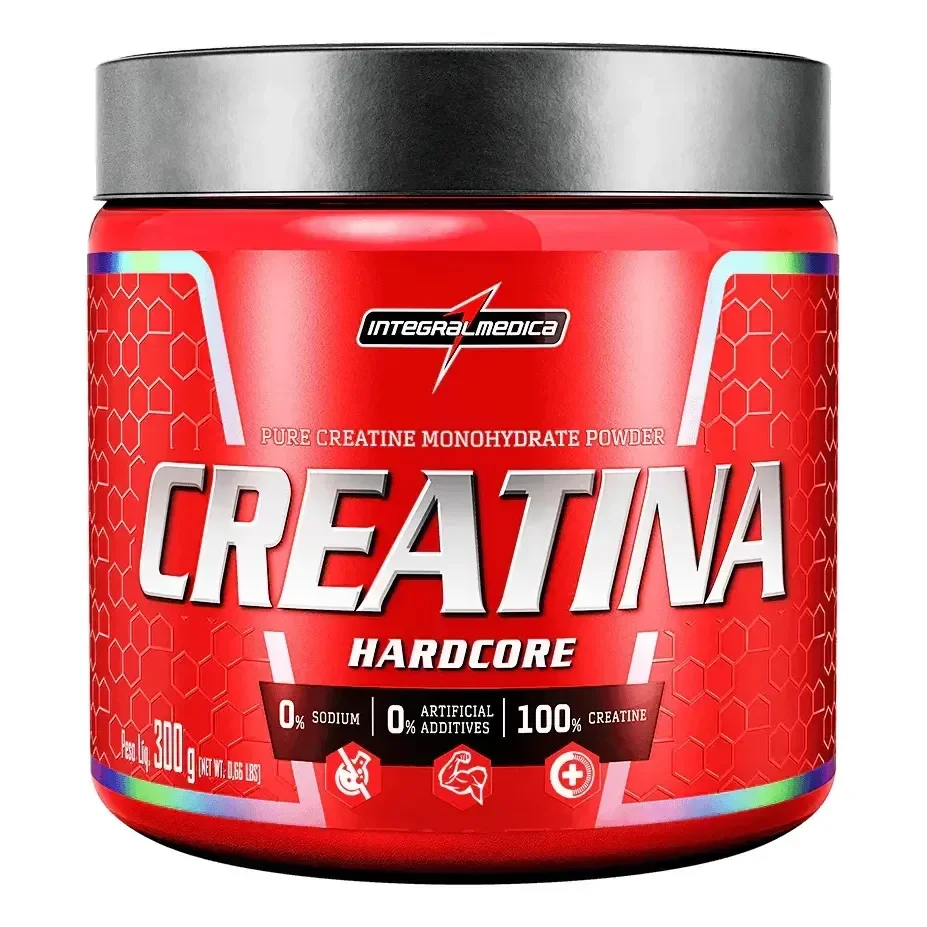 Creatina Monohidratada Pura Integralmédica Reload Hardcore 300g Sabor Sem Sabor Po Neutro