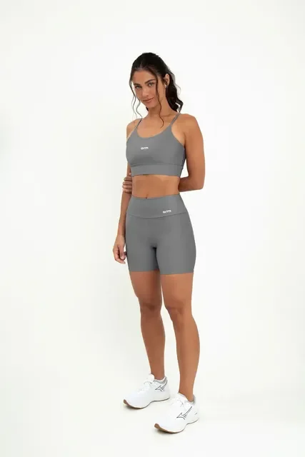 Conjunto Feminino Fitness Blackout Top E Short - Arm