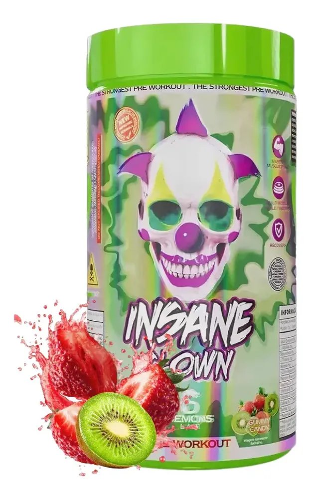 Suplemento em pó Demons Lab Beta alanina Pré Treino Insane Clown 350g Demons sabor Doces mastigáveis x 350g