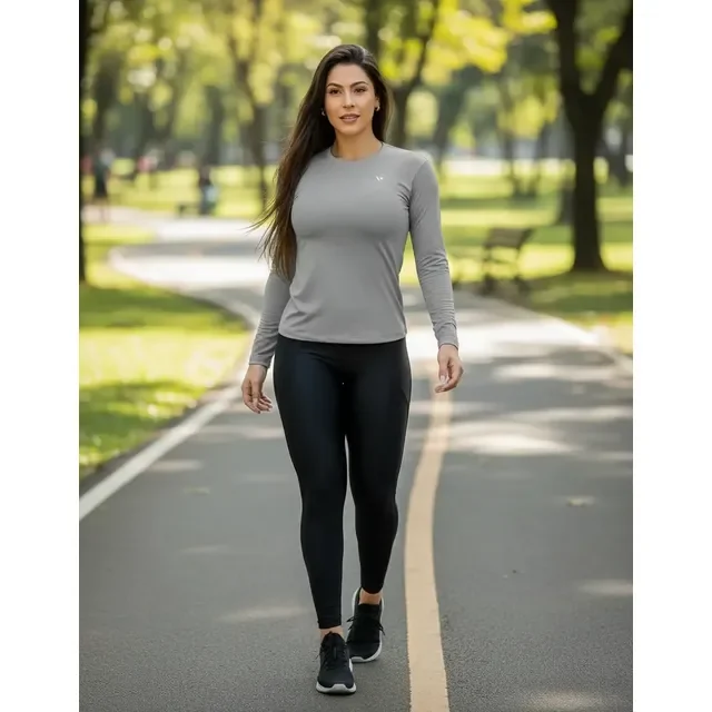 Camisas Térmica Feminina Voker Proteção Uv Bike Academia