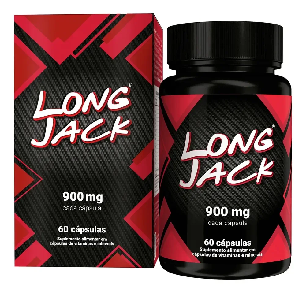 Long Jack Cápsulas para Força e Energia com Taurina e Vitaminas