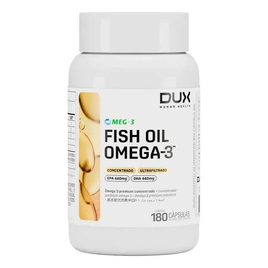 Fish Oil Ômega 3 Pote 180 Capsulas Dux Nutrition