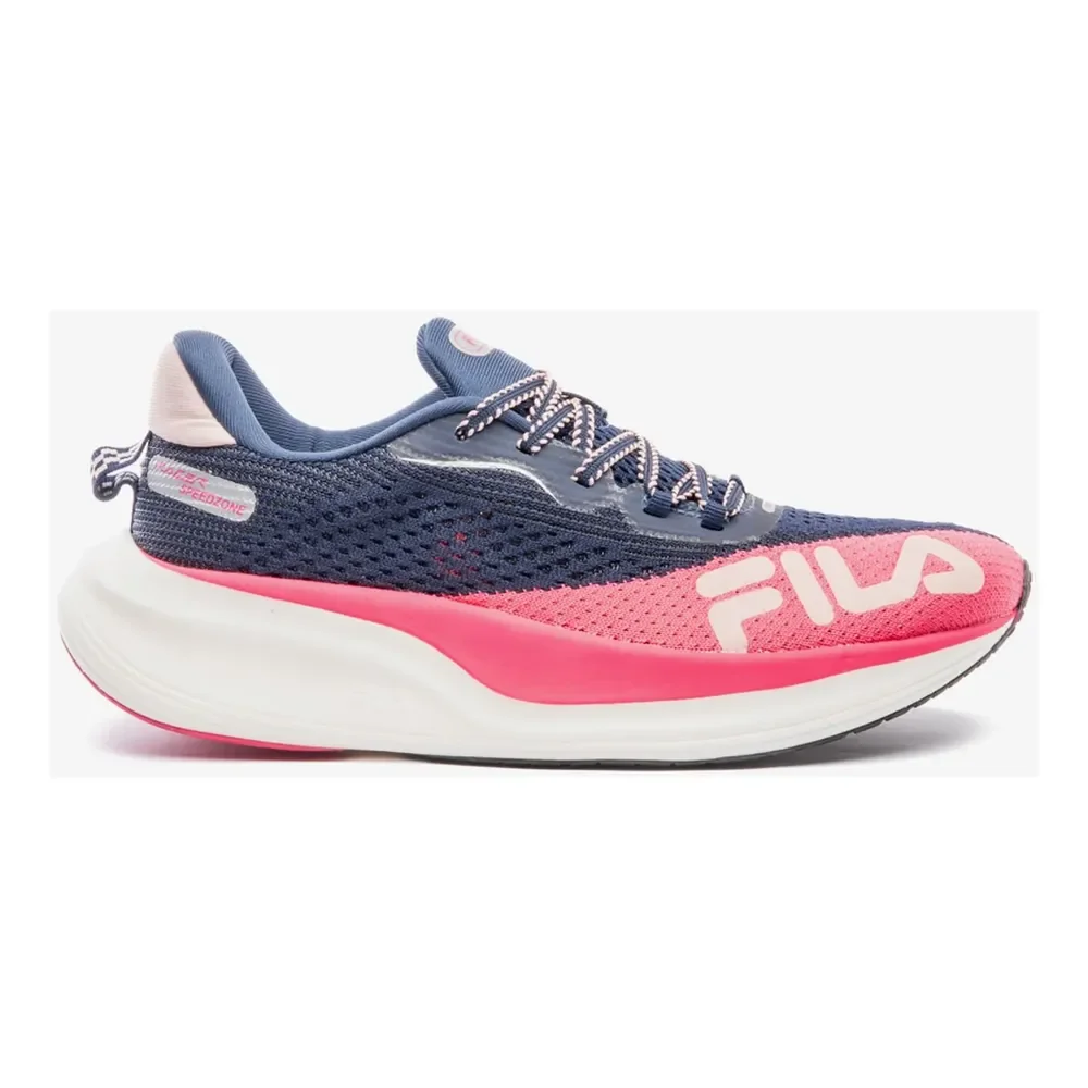 Tênis Fila Racer Speedzone Feminino Corrida E Maratona Marinho/azalea/rose Geométrico 38,0 Br