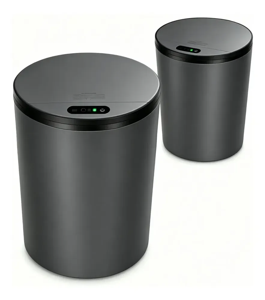 Lixeira Inteligente 16 Litros Com Sensor Automático Para Banheiro e Cozinha Cinza