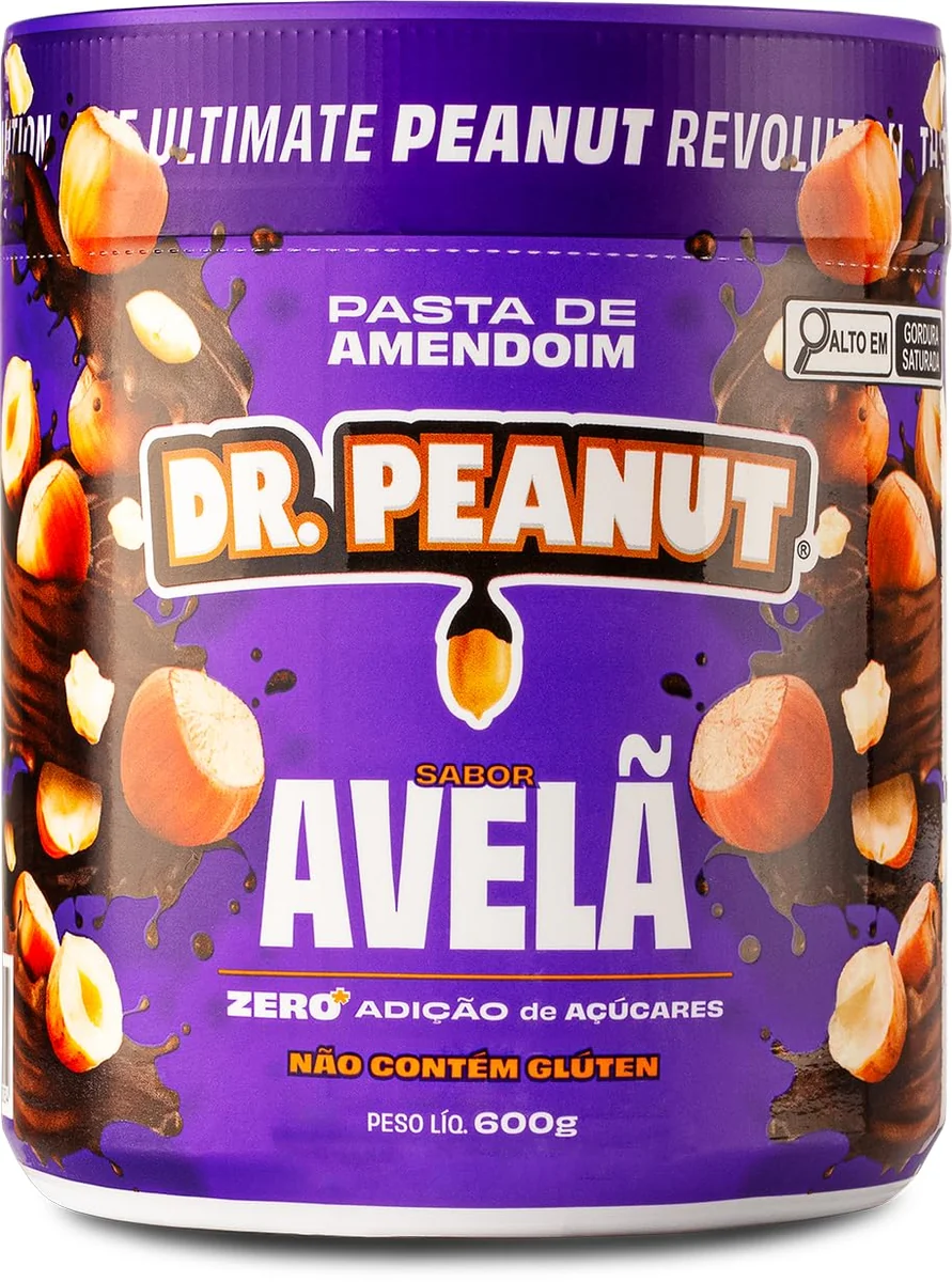 Dr. Peanut Pasta de Amendoim Avelã 600G - Com Whey Protein