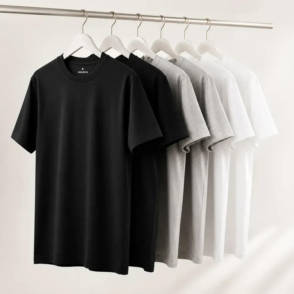 Kit 6 Camisetas Algodão Dia Dia Sandrini Básica Conforto Sortidos G Lisa