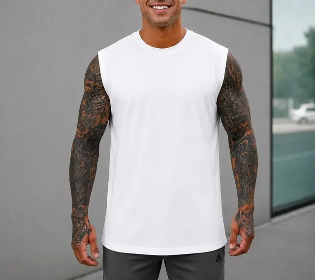 Regata Oversized Masculino Tamanho Grande Machão Lisa Malha