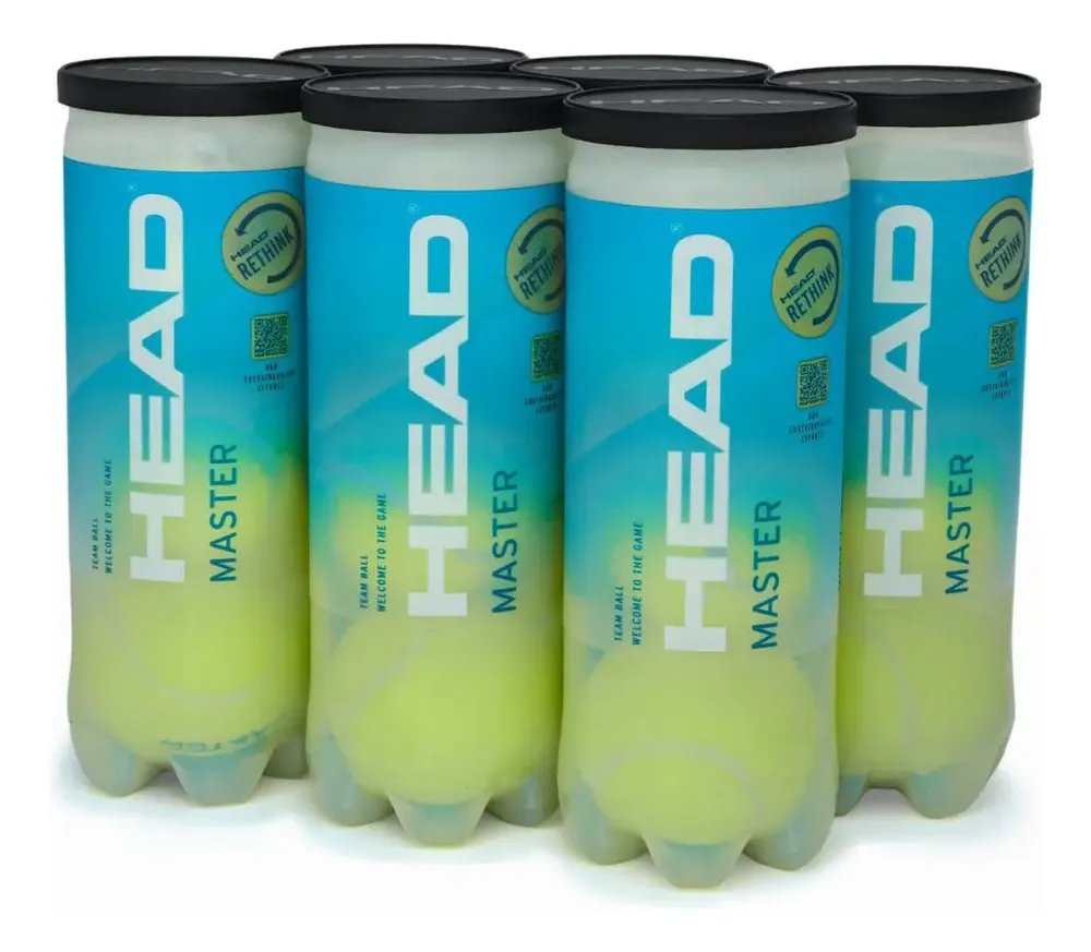 Bola De Tênis Head Master Pack Com 6 Tubos