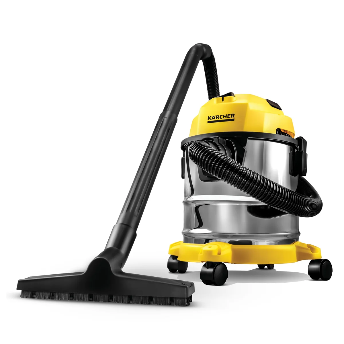 Kärcher Aspirador WDL 1s 3 em 1 - Aspira Pó e Água + Função Soprador com Alcance de 7,5 metros. Potência de 1700W - Tanque Inox