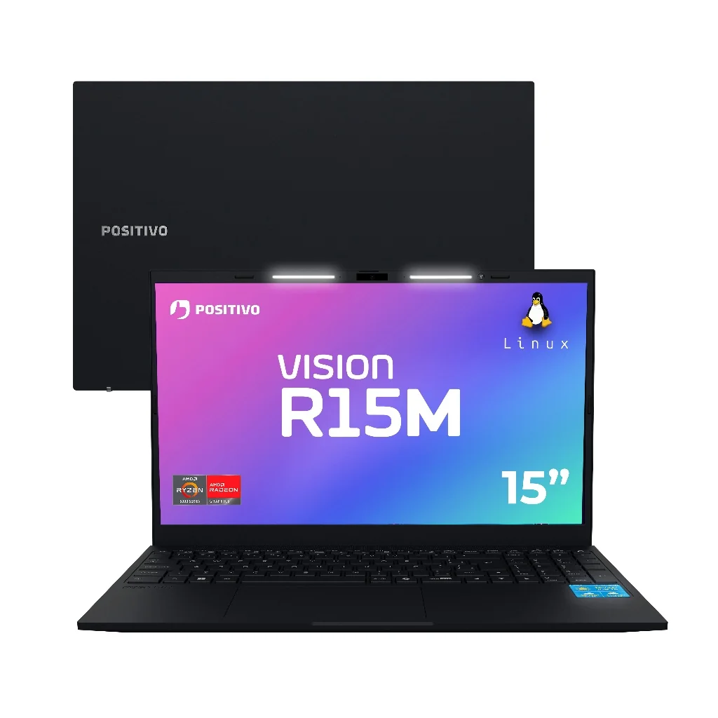 Notebook Vision R15M AMD Ryzen 5-5625U Linux 16GB RAM 512GB SSD Wi-Fi 6 15”  IPS