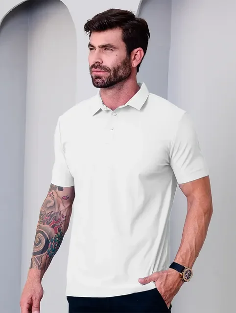 Camisa Polo Masculina Tecido Tech Confortavel Casual