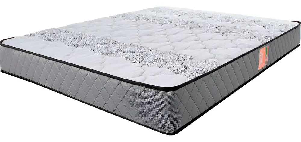 Colchão Casal Ortopédico Firme Espuma D33 Antialérgico Cor Cinza BF Colchões