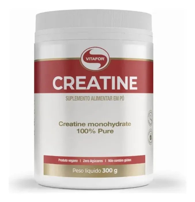 Creatine - Suplemento De Creatina Em Pó Vitafor Pote 300g Sem Sabor