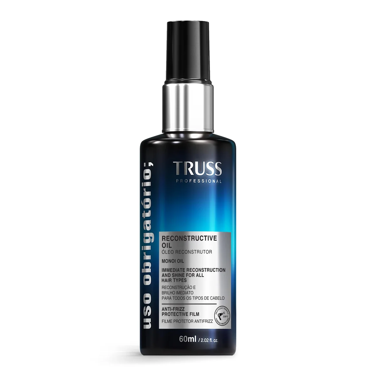 Truss Óleo Reconstrutor Uso Obrigatório | Tratamento Capilar para Brilho, Reconstrução e Proteção | 60ml