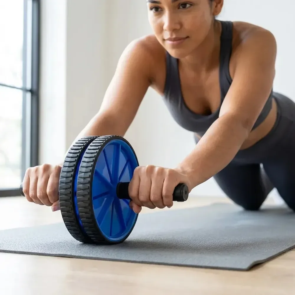 Rodinha MBFit roda abdominal dupla reforçada profissional fitness