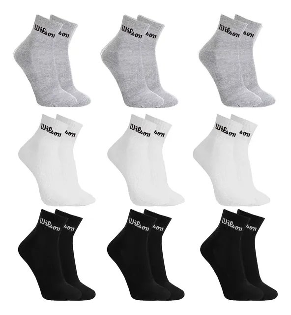 Kit 9 Pares Meias Wilson Cano Médio Masculino Adulto