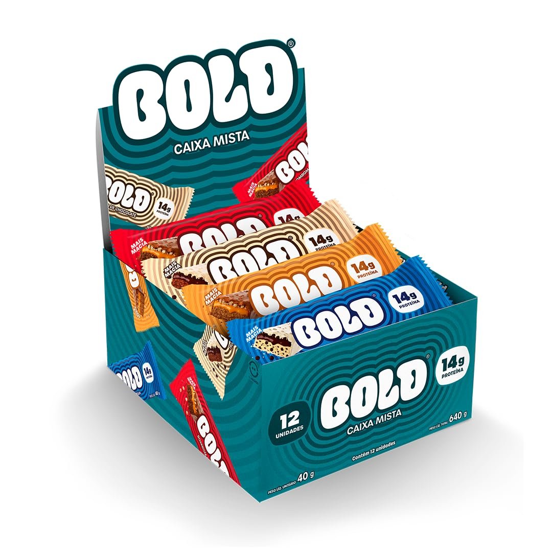 Bold Barra de Proteína Caixa Mista (12 Unid) 40G com 14g de Proteína