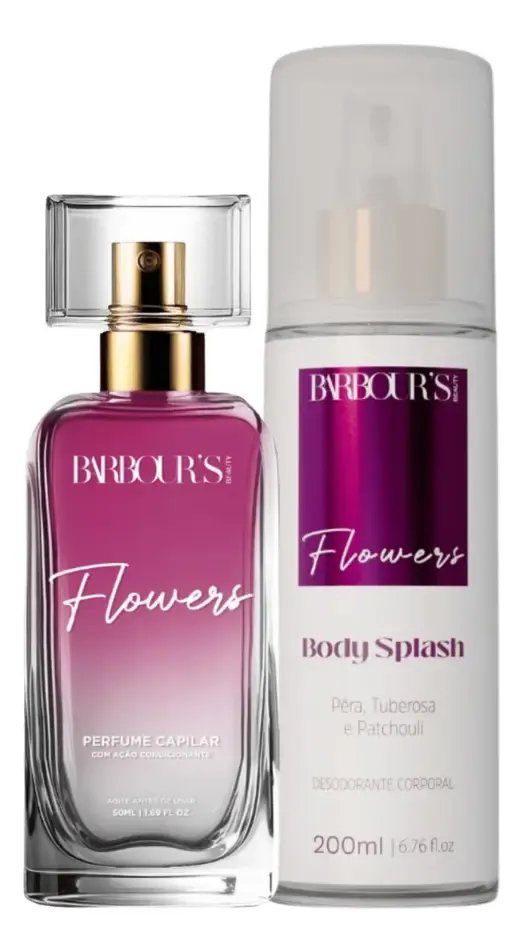 Perfume Capilar E Body Splash Flowers Barbour's Beauty