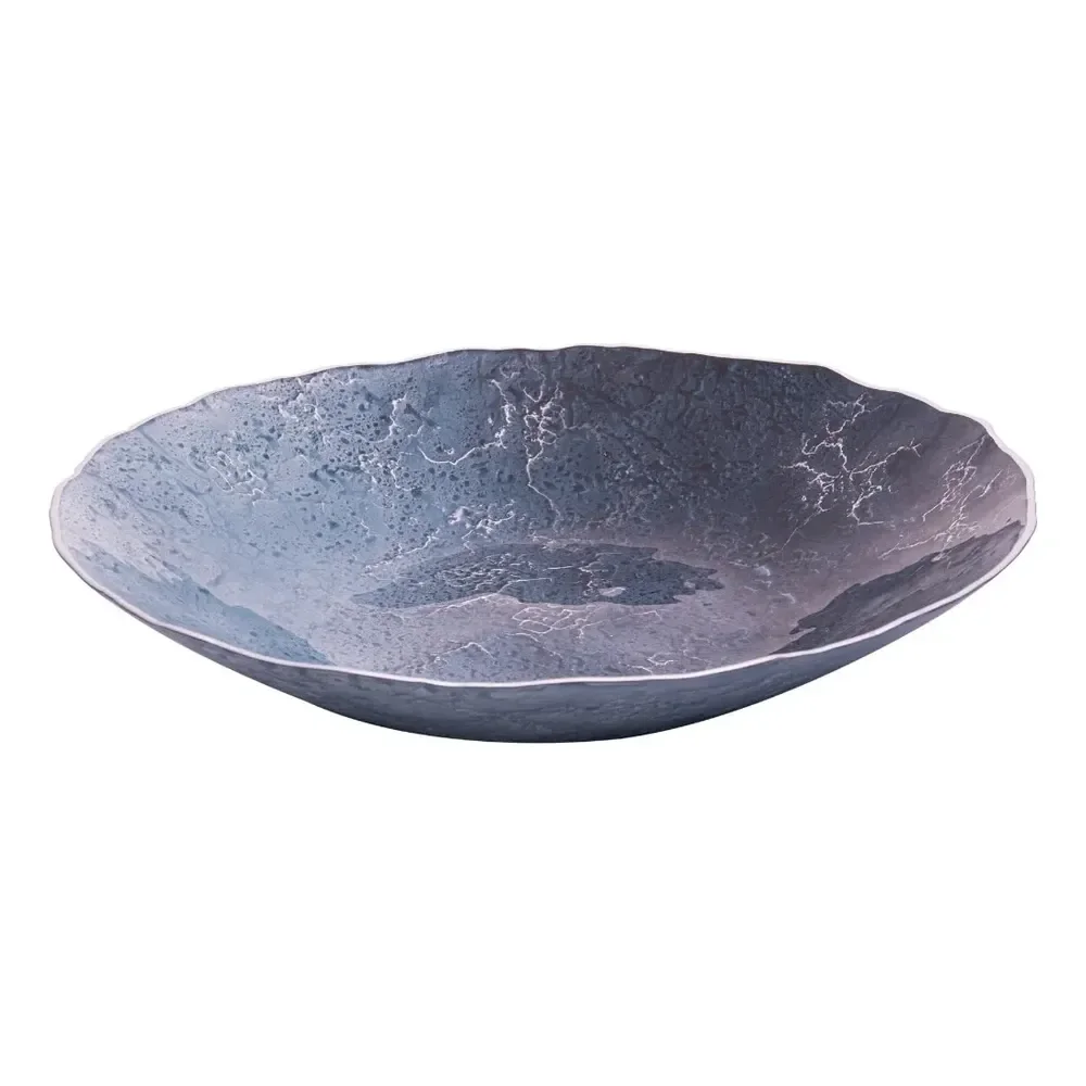 Centro De Mesa De Vidro Ocean 40cm X 7,5cm - Wolff Colorido