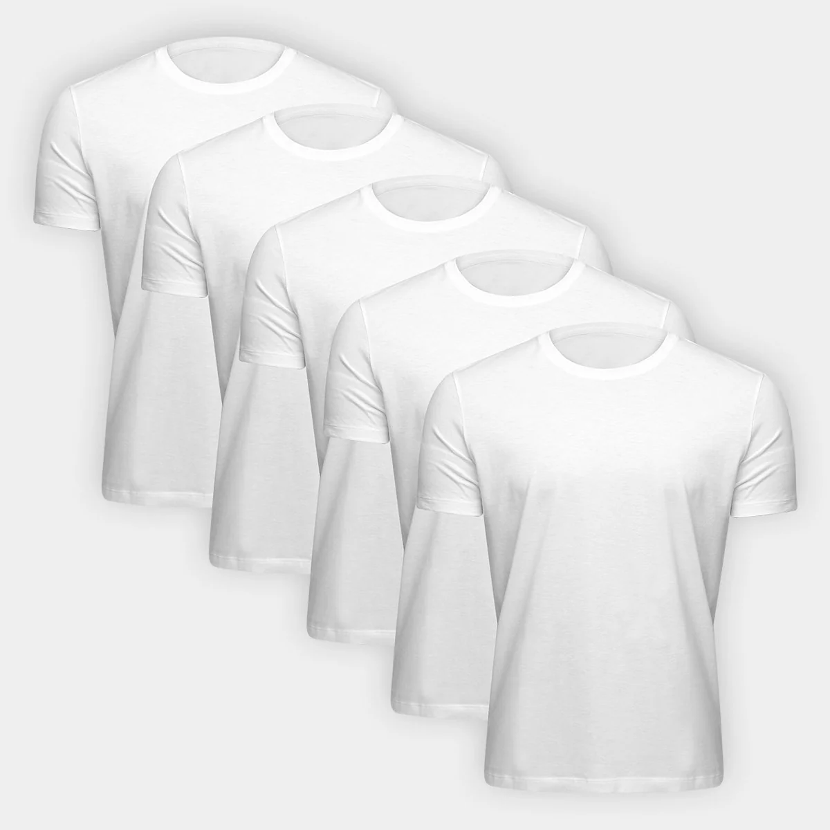 Kit Camiseta Hering Slim Masculina 5 Peças