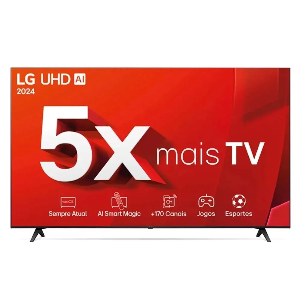 Smart TV LG 55" UHD 4K, 3 HDMI, 2 USB, Bluetooth, Wi-Fi, ThinQ AI, Alexa - 55UT8050PSA