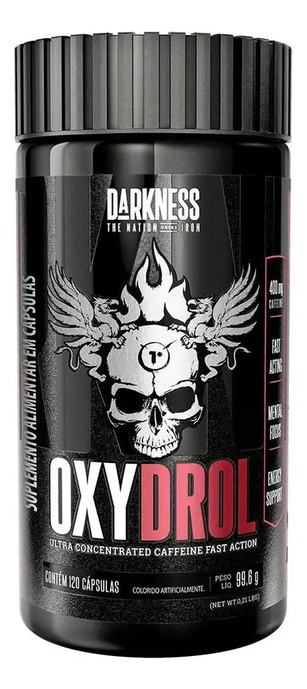 Suplemento alimentar Termogênico Oxydrol 120 Cápsulas Darkness