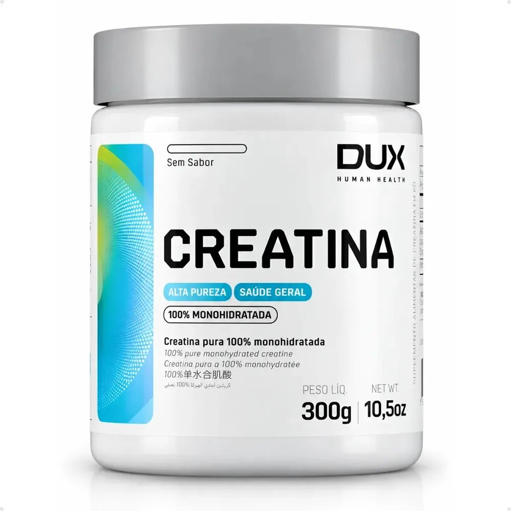 Creatina Dux 300g Monohidratada Sem Sabor 60 Doses Sem Sabor