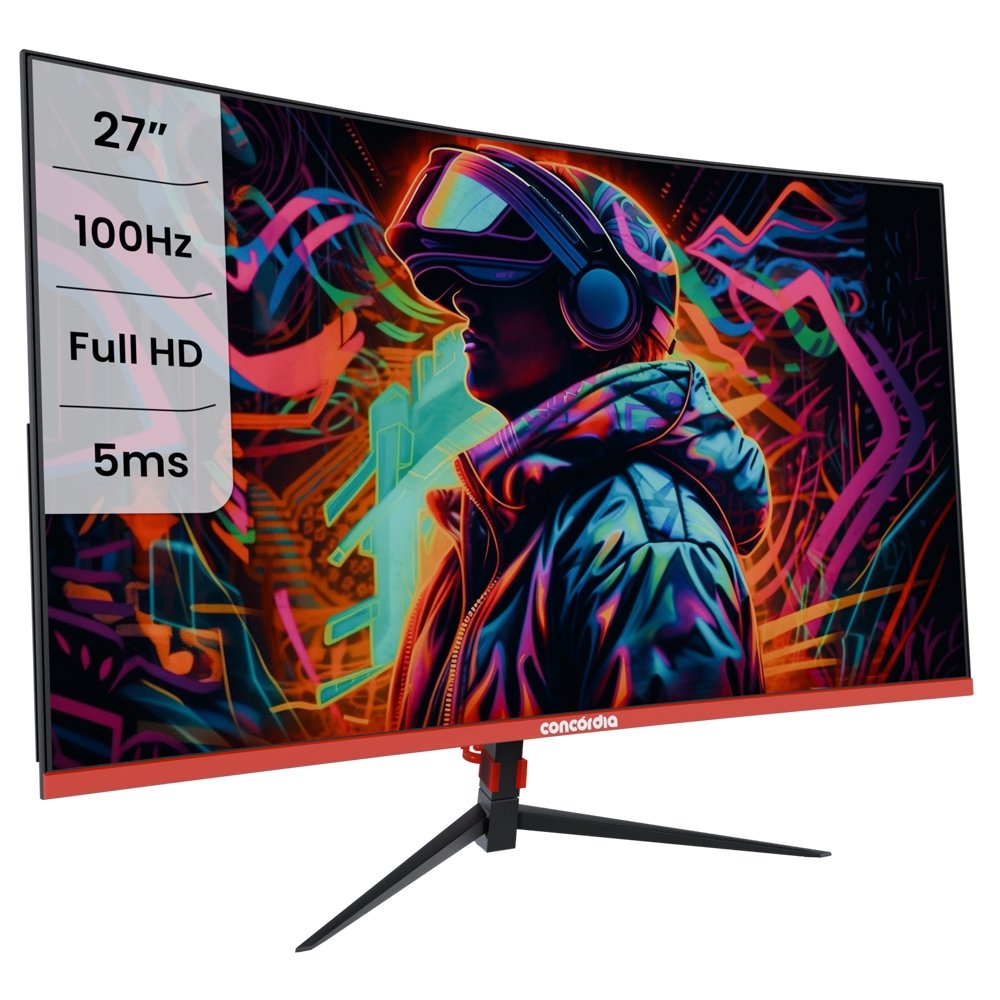 Monitor Gamer Curvo 27'' CZ270F Concórdia 100HZ LED FULL HD HDMI VGA SRGB 99%